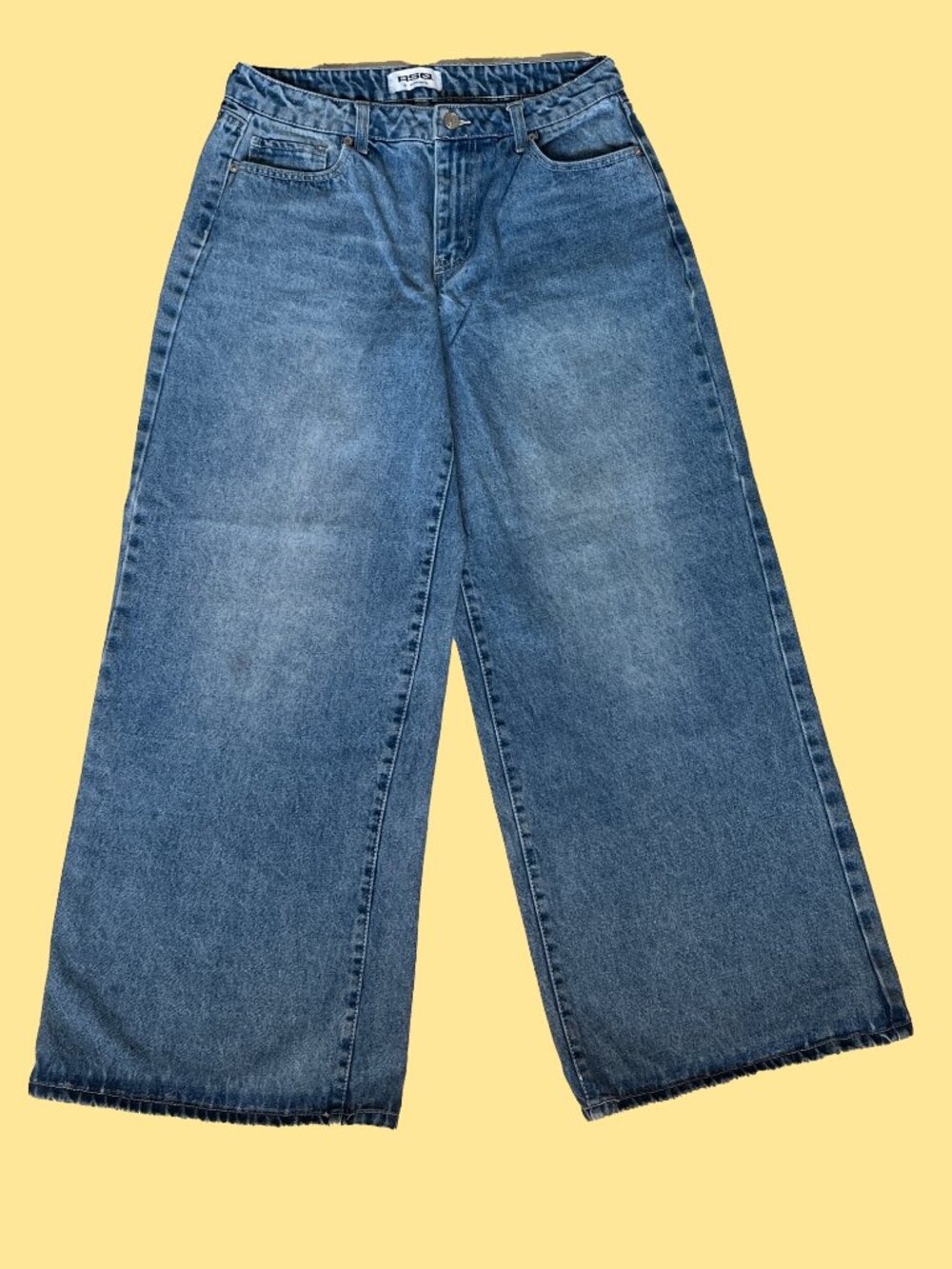 RSQ Women’s Low-Rise Wide Leg Jeans in Blue Denim - 30 Tilly's Streetwear Urban